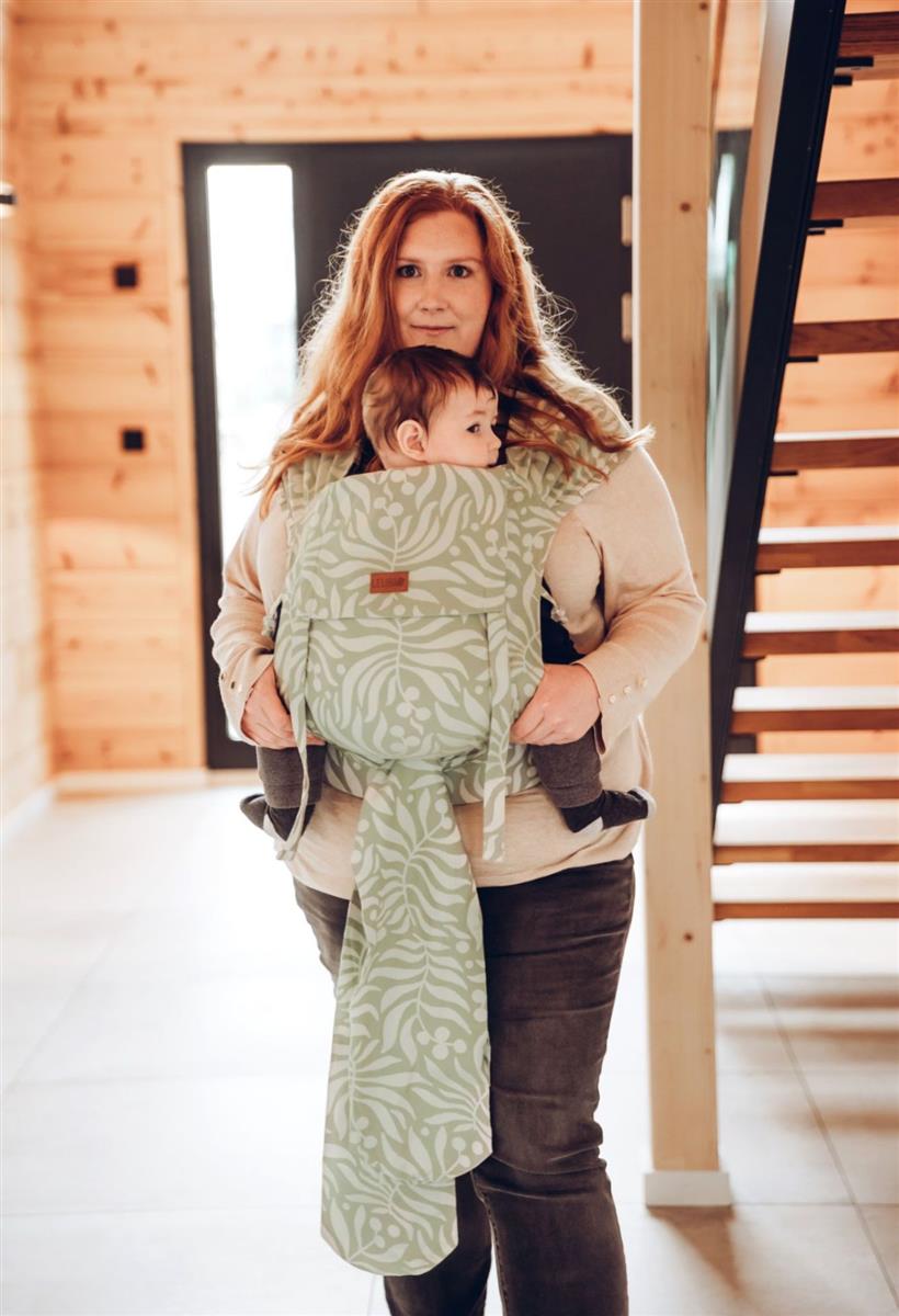 LELIBA Tai Babytrage mit Polster Bungi Green