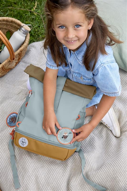 Lässig Kindergartenrucksack Rolltop Nature- Hellblau