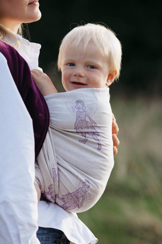 Didymos Tragetuch Gr. 7 WELEDA (Ecru - Lila)