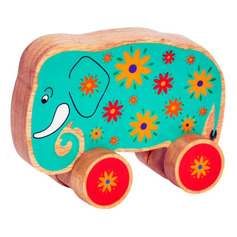 Lanka Kade - Rolltiere Holz Elefant grün Lanka Kade - Rolltiere Holz Elefant grün
