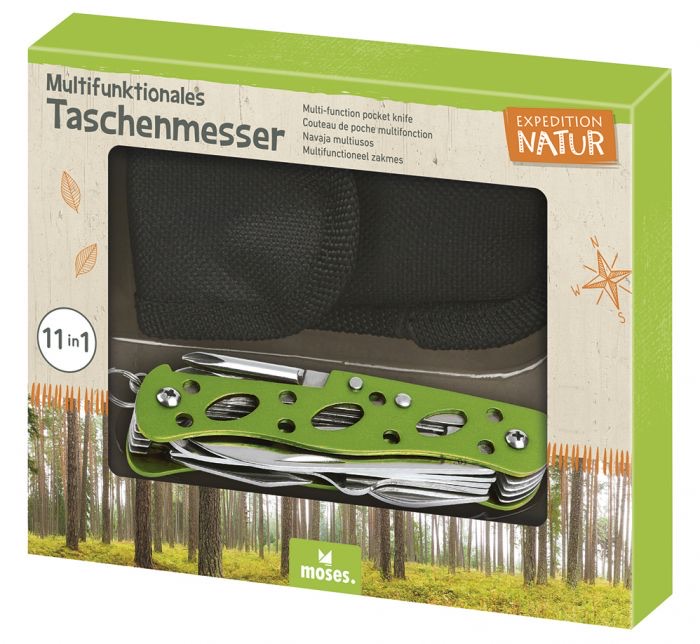 moses Expedition Natur Multifunktionales Taschenmesser grün