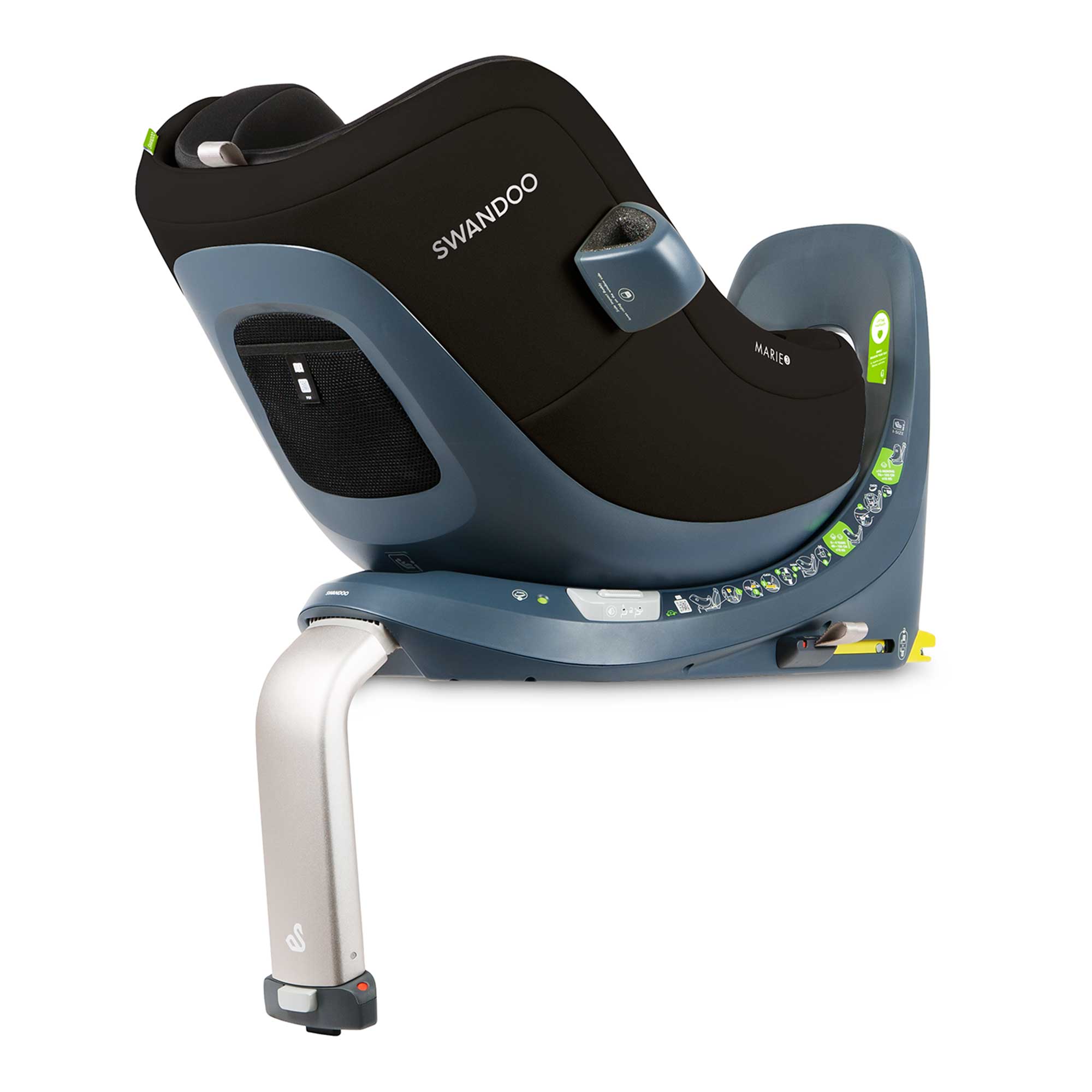 SWANDOO MARIE 5.0 i-Size Reboarder (40 – 105 cm/ 0 – 18 kg) 0+/1 Chia Black