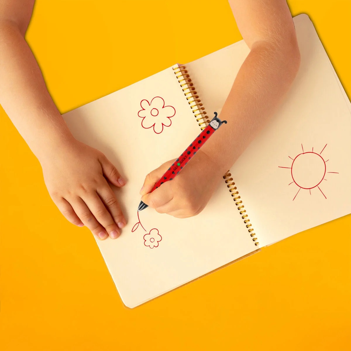 Legami Zweifarbiger Kugelschreiber - Click & Clack Ladybug