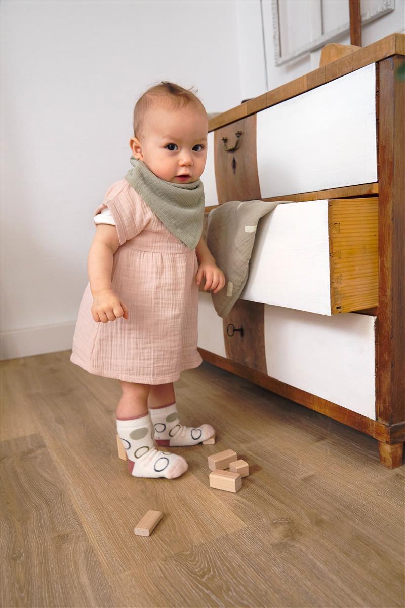 Lässig Kinderkleid - Bio Baumwolle Rosa 98/104