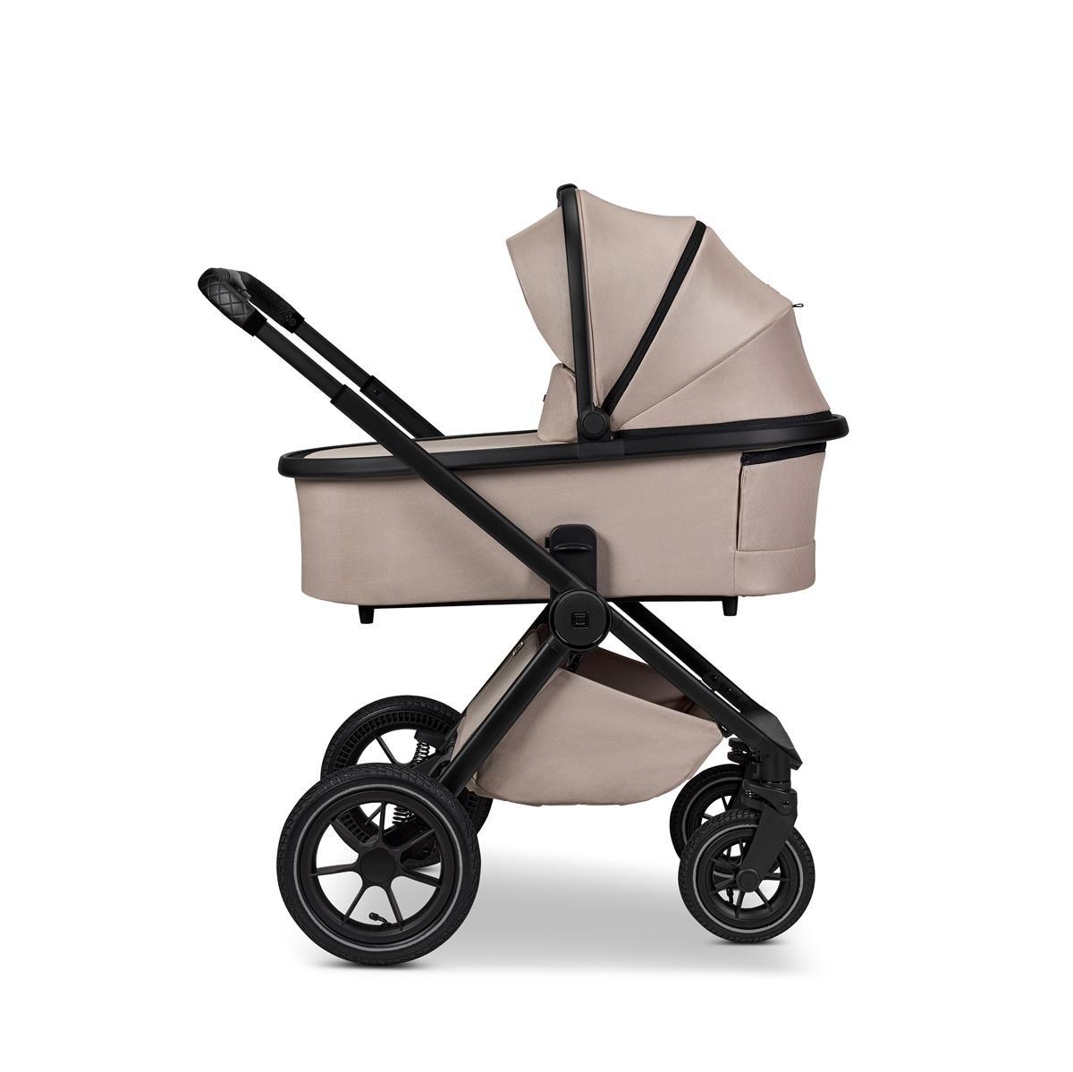 Moon PIÙ Kinderwagen SET sand / chrome