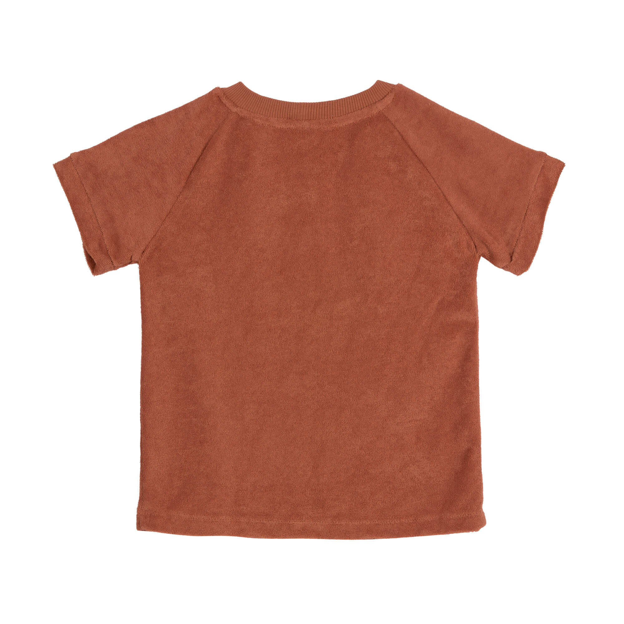Lässig Frottee T-Shirt Kinder Rostrot Lässig Frottee T-Shirt Kinder Rostrot 98-104