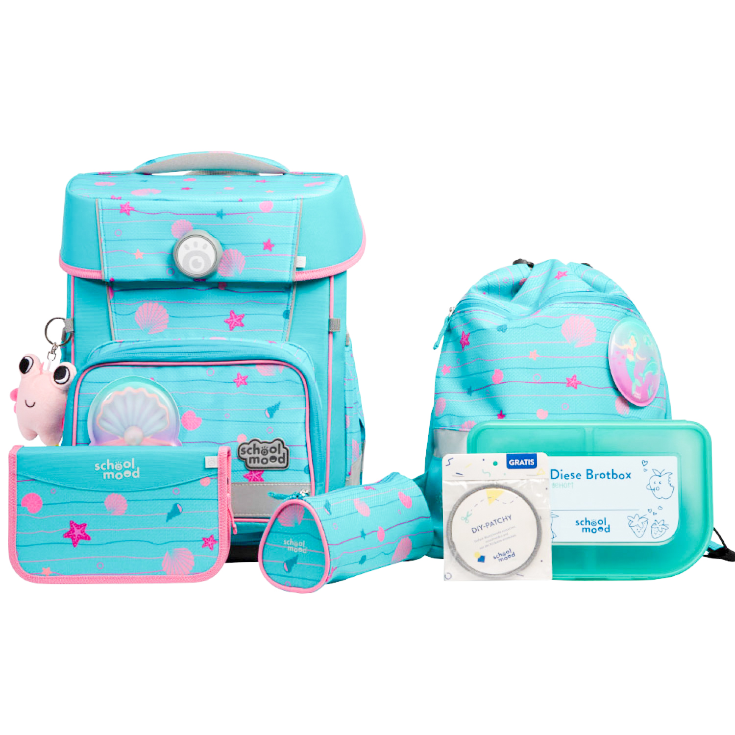 School-Mood Champion Pro Schulranzen-Set 2025/2026 7-tlg. Lilly (Meerjungfrau)