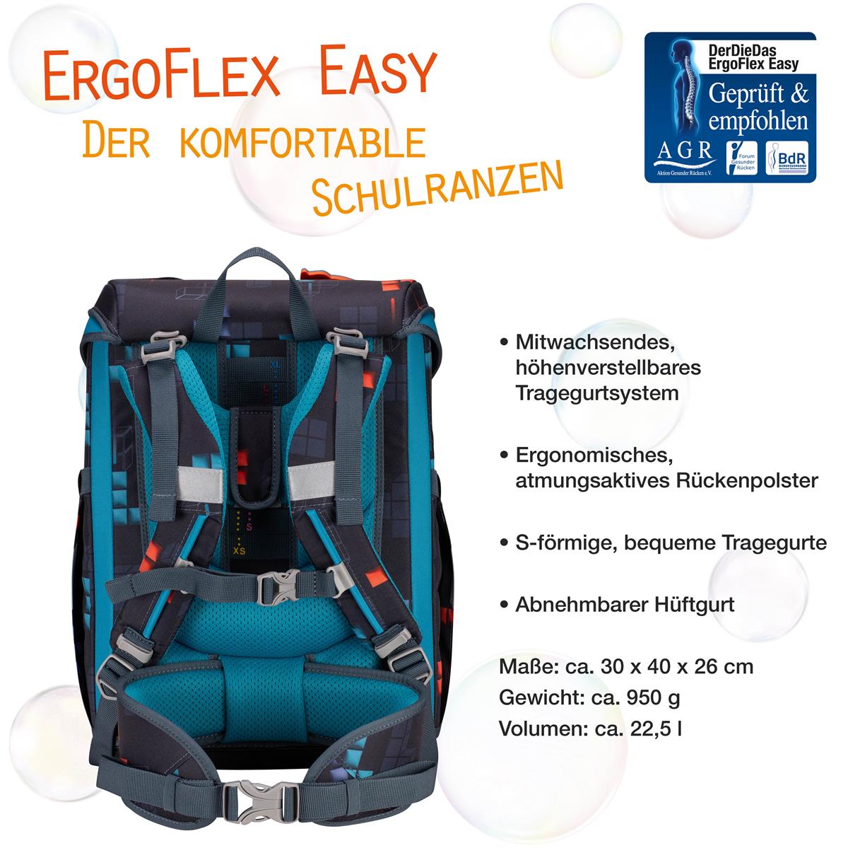 Der Die Das Schulranzen-Set Ergoflex Easy 2025 tlg. Ninja Fighter