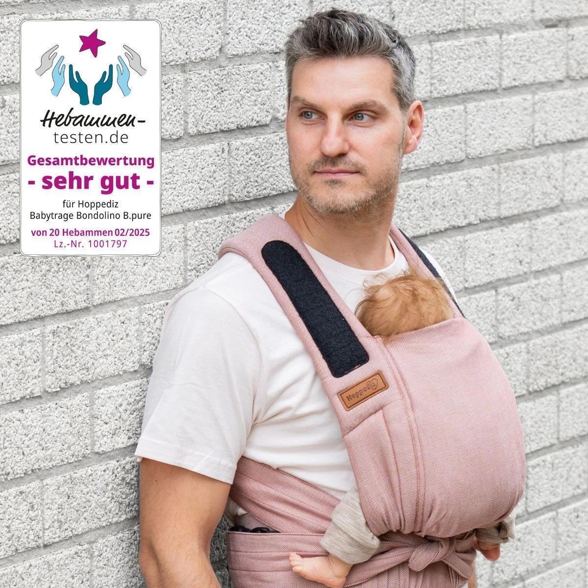 babytragen-bondolino-babytrage-be-pure-siena.jpeg Hoppediz BONDOLINO B.PURE HalfBuckle (56 - 92 cm / 20 Kilo)