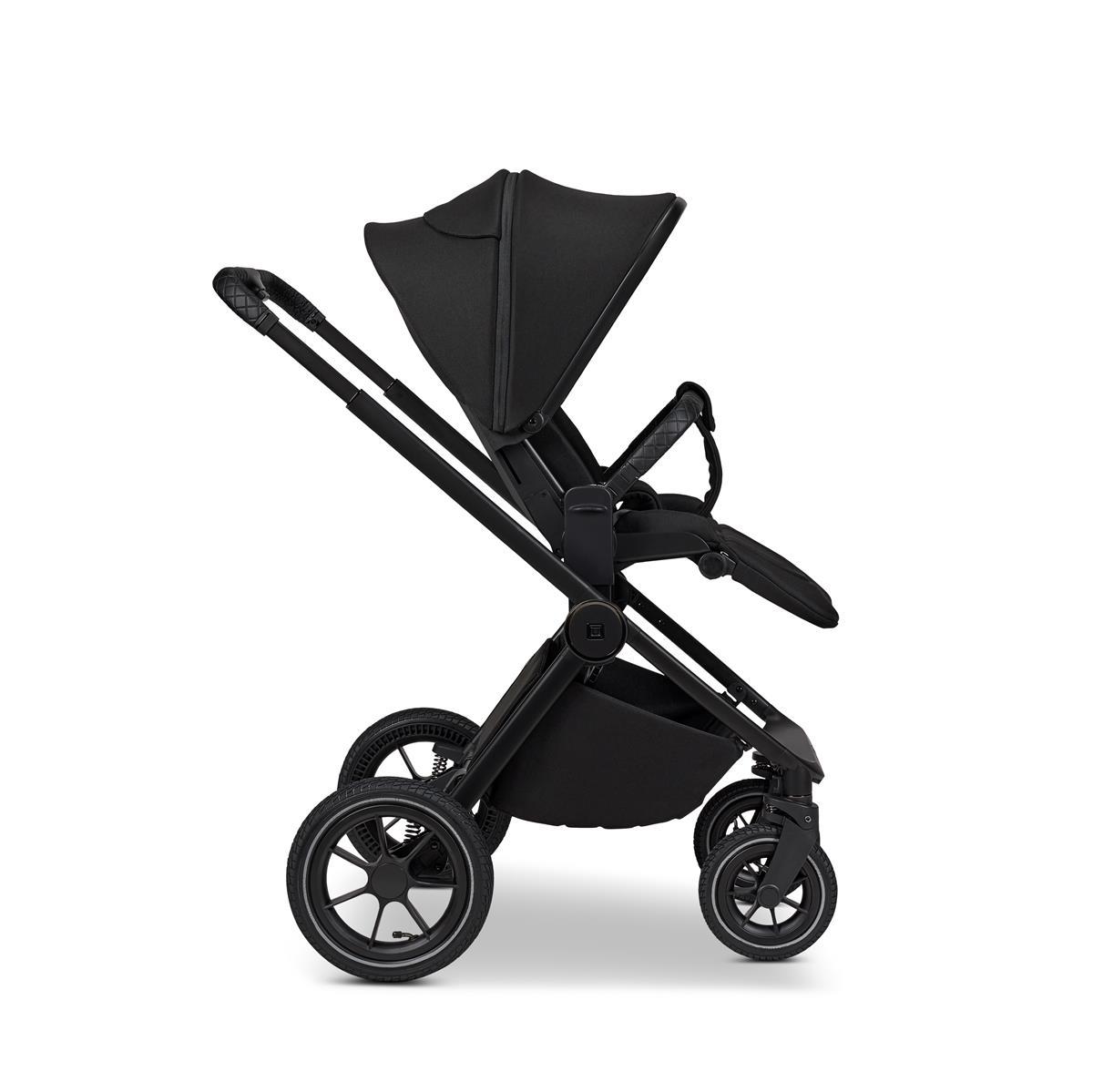 Moon PIÙ Kinderwagen SET onyx / chrome