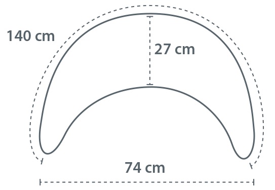 Theraline Stillkissen Bambusmond Melange Rosenholz