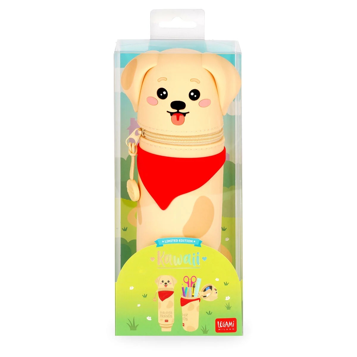 Legami 2-in-1-Federmäppchen aus Silikon - Kawaii Golden Legami 2-in-1-Federmäppchen aus Silikon - Kawaii Golden