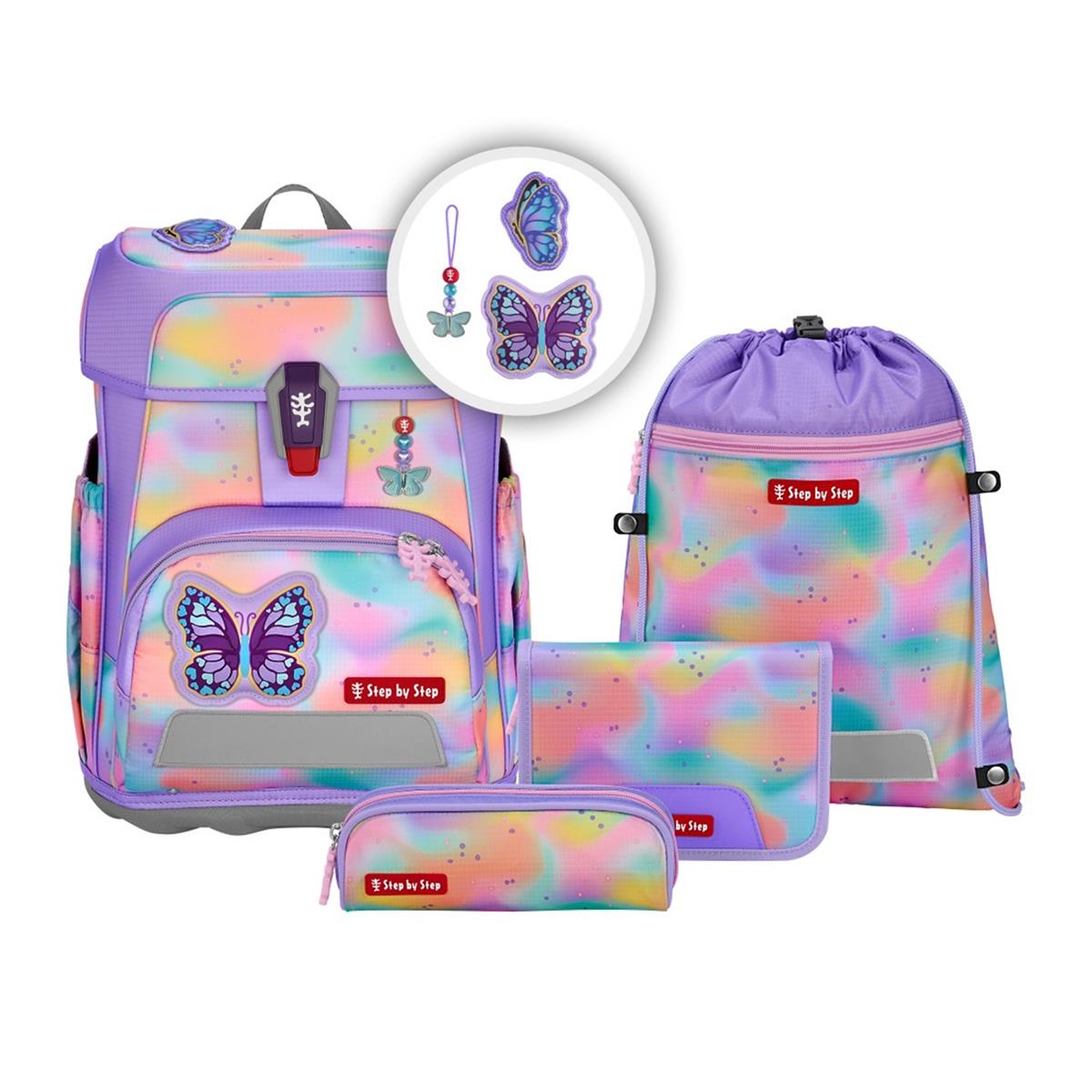 Step by Step Cloud Schulranzen-Set Flash Butterfly Luna
