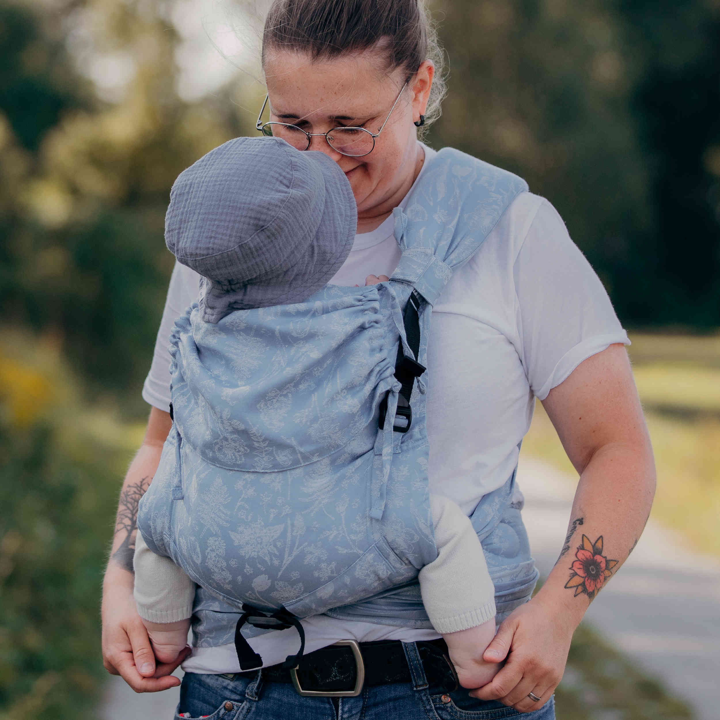 Schmusewolke HalfBuckle Maxi Fleur Provence Leinen