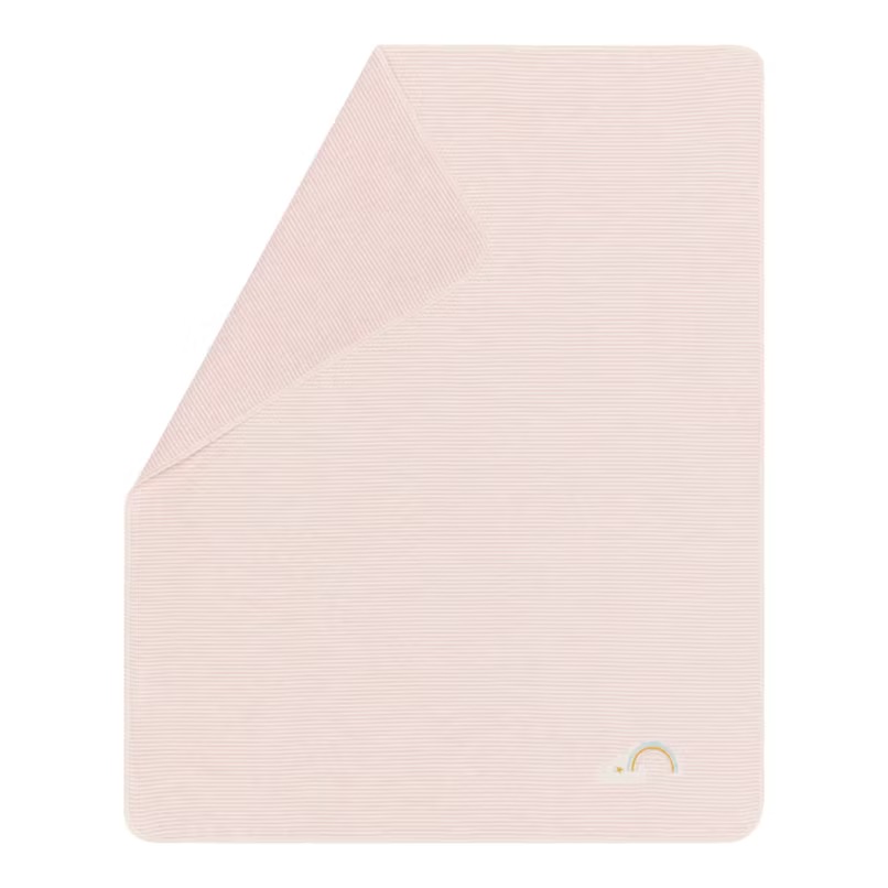 Fussenegger Babydecke "Regenbogen" inkl. Stick 70x90cm altrosa