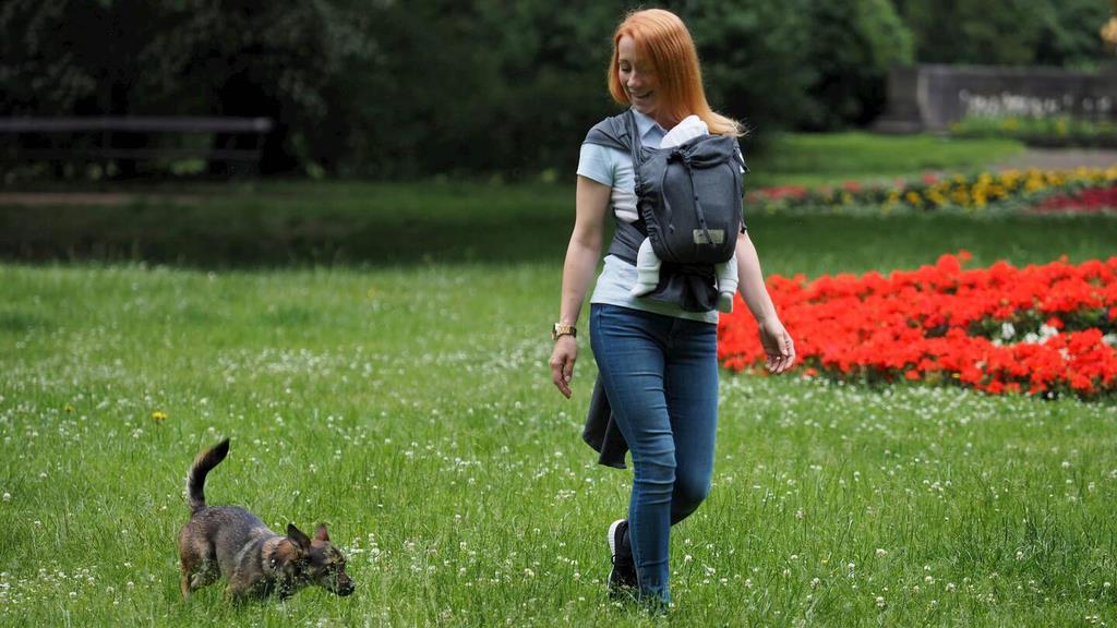 Storchenwiege WrapBabyCarrier graphit