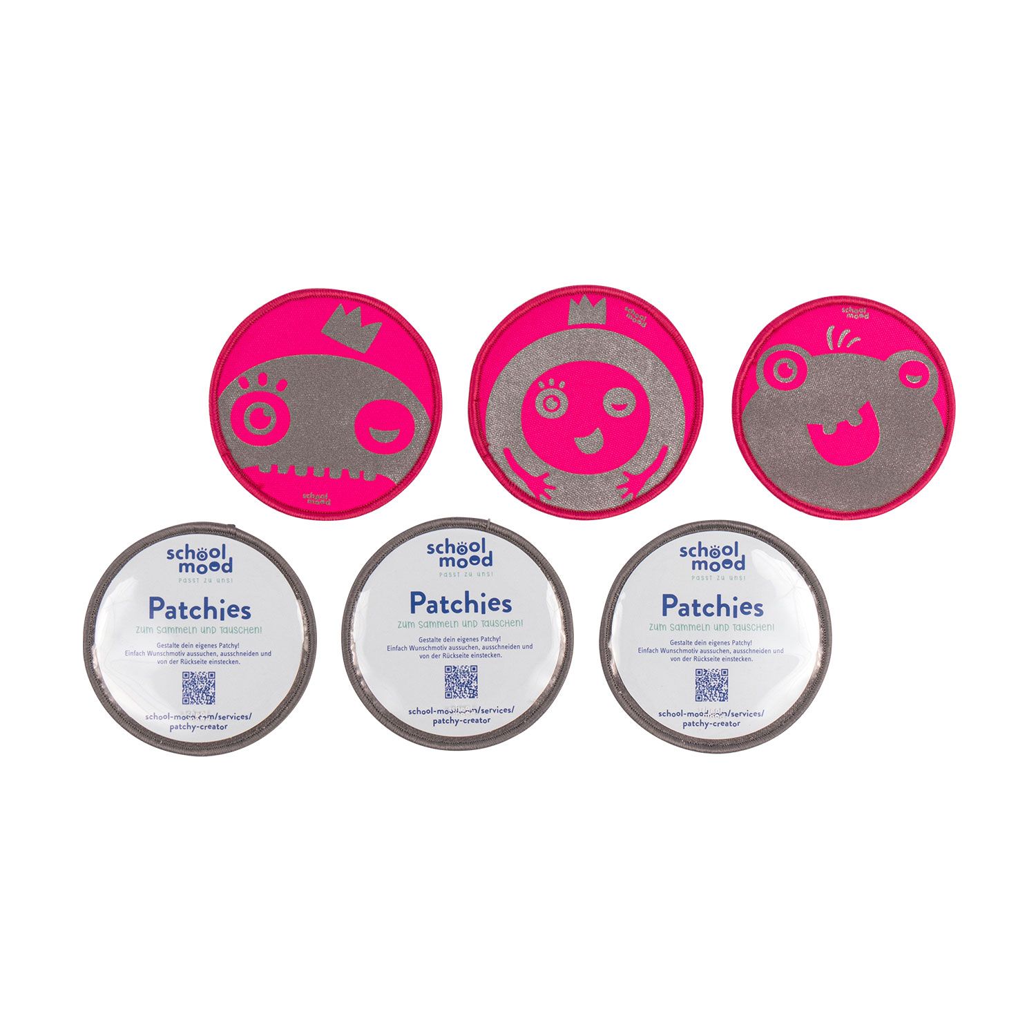 School-Mood 6-Tlg. Patchy Set Pink Monsters School-Mood 6-Tlg. Patchy Set Pink Monsters