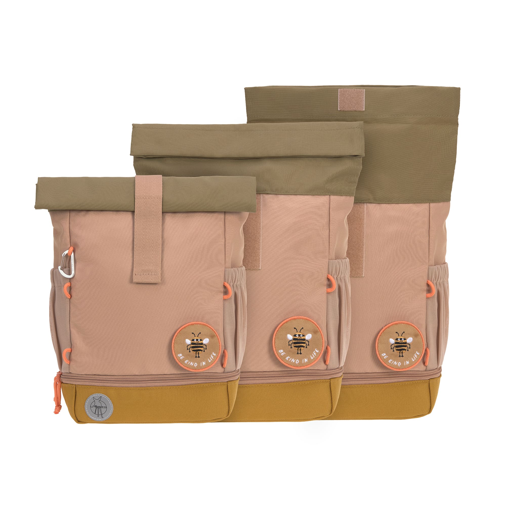 Lässig Kindergartenrucksack Rolltop Nature- Braun