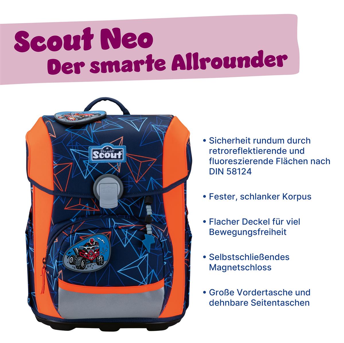 Scout Schulranzen-Set Neo 4.tlg. Offroad