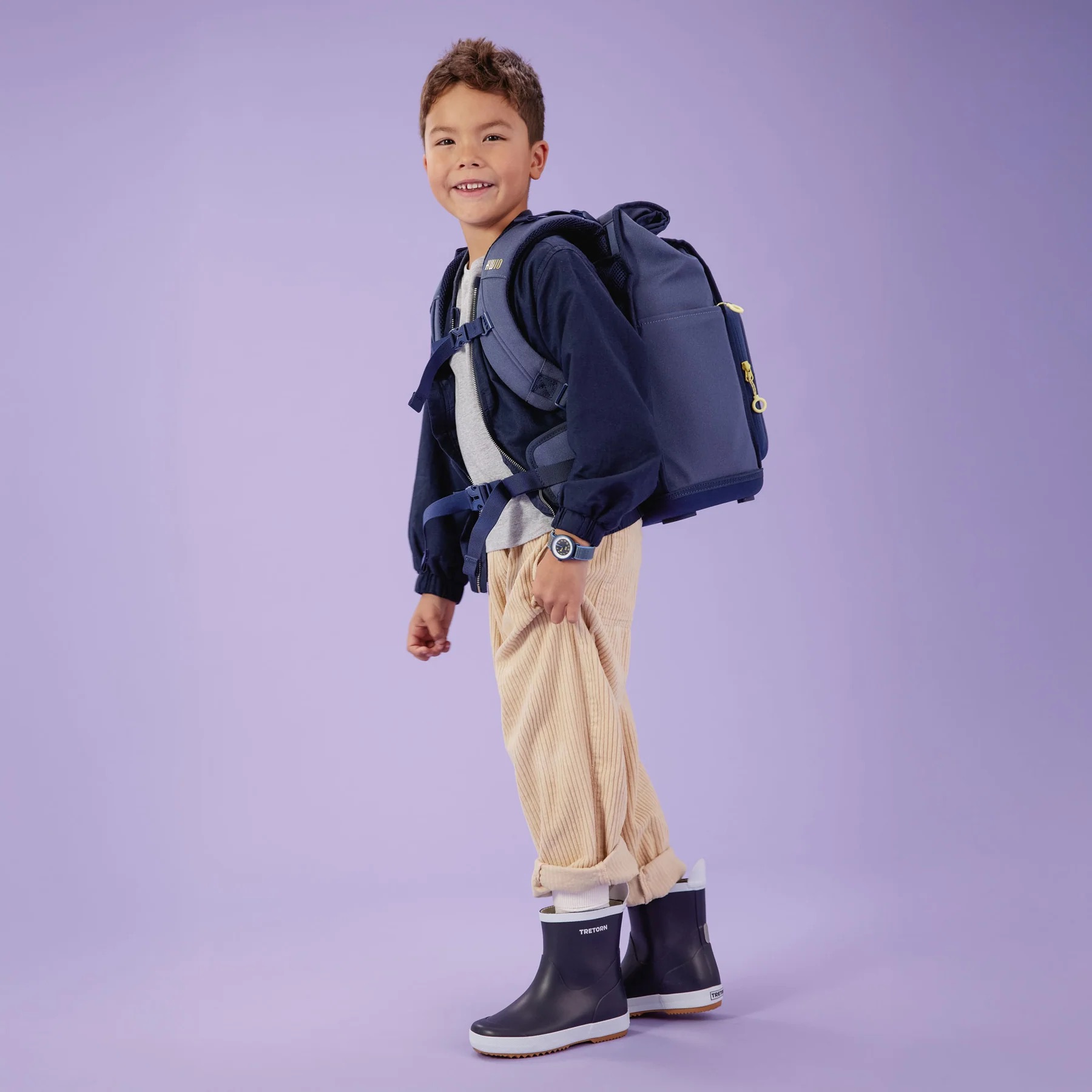 Kwio BAGG Schulranzen-Set Polar