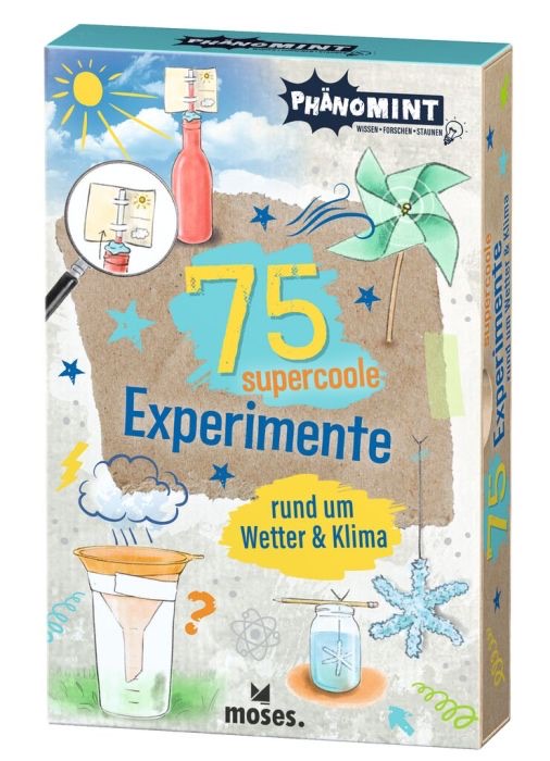 moses PhänoMINT Kartenset 75 supercoole Experimente rund um Wetter & Klima