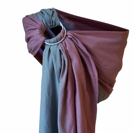 Storchenwiege Ring Sling Leo Duet rosé-grau
