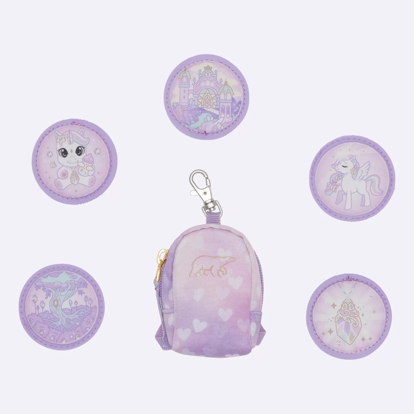 Beckmann Mini Rucksack mit Buttons (Klettis) Set Unicorn Priness Purple Beckmann Mini Rucksack mit Buttons (Klettis) Set Unicorn Priness Purple