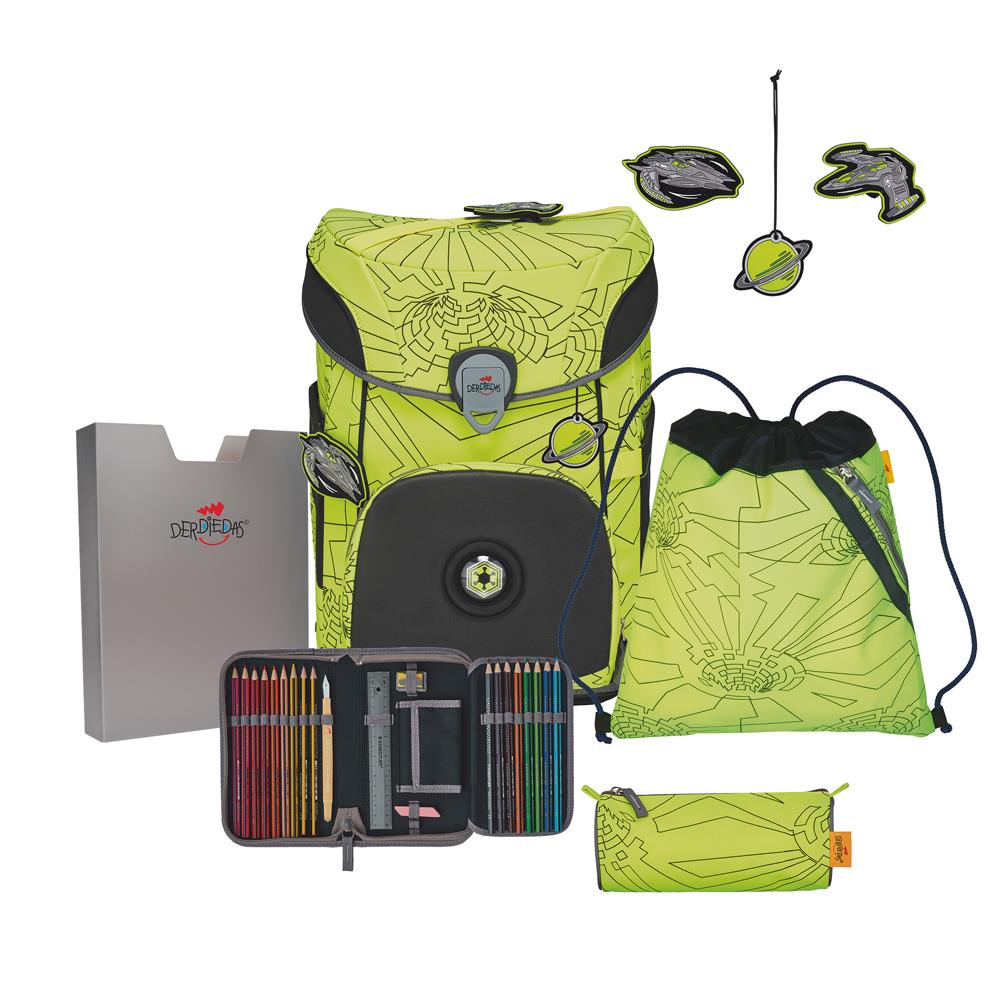 Der Die Das Schulranzen-Set Ergoflex Easy Superflash Neon Fighter Der Die Das Schulranzen-Set Ergoflex Easy Superflash Neon Fighter