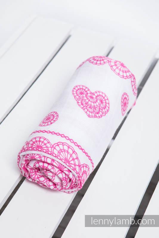 Lenny Lamb Mullwindeln / Mulltücher - Iced Lace Rosé & Weiss (2er Pack)