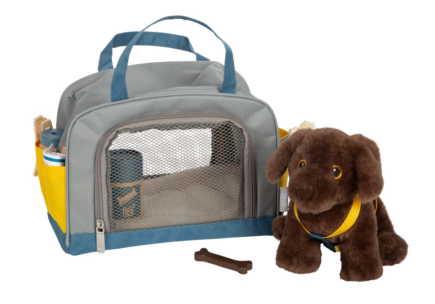small foot Hund mit Tasche und Pflege-Set braun small foot Hund mit Tasche und Pflege-Set braun