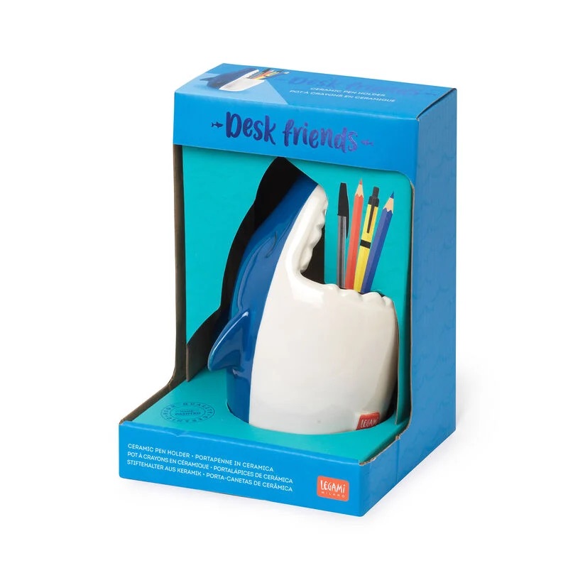 Legami Keramik-Stiftehalter - Desk Friends Shark