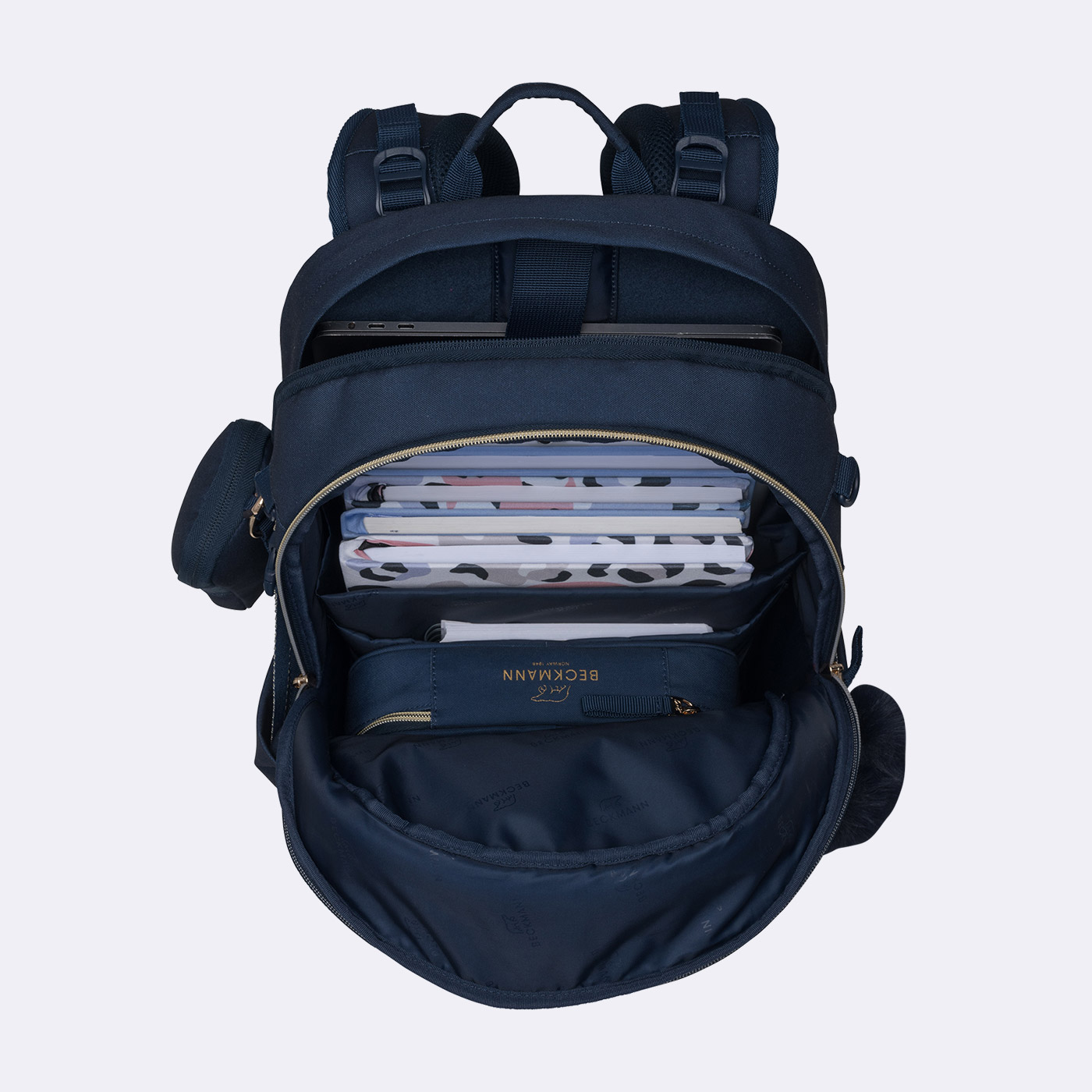 Beckmann Sport Air Schulrucksack Blue Gold Beckmann Sport Air Schulrucksack Blue Gold