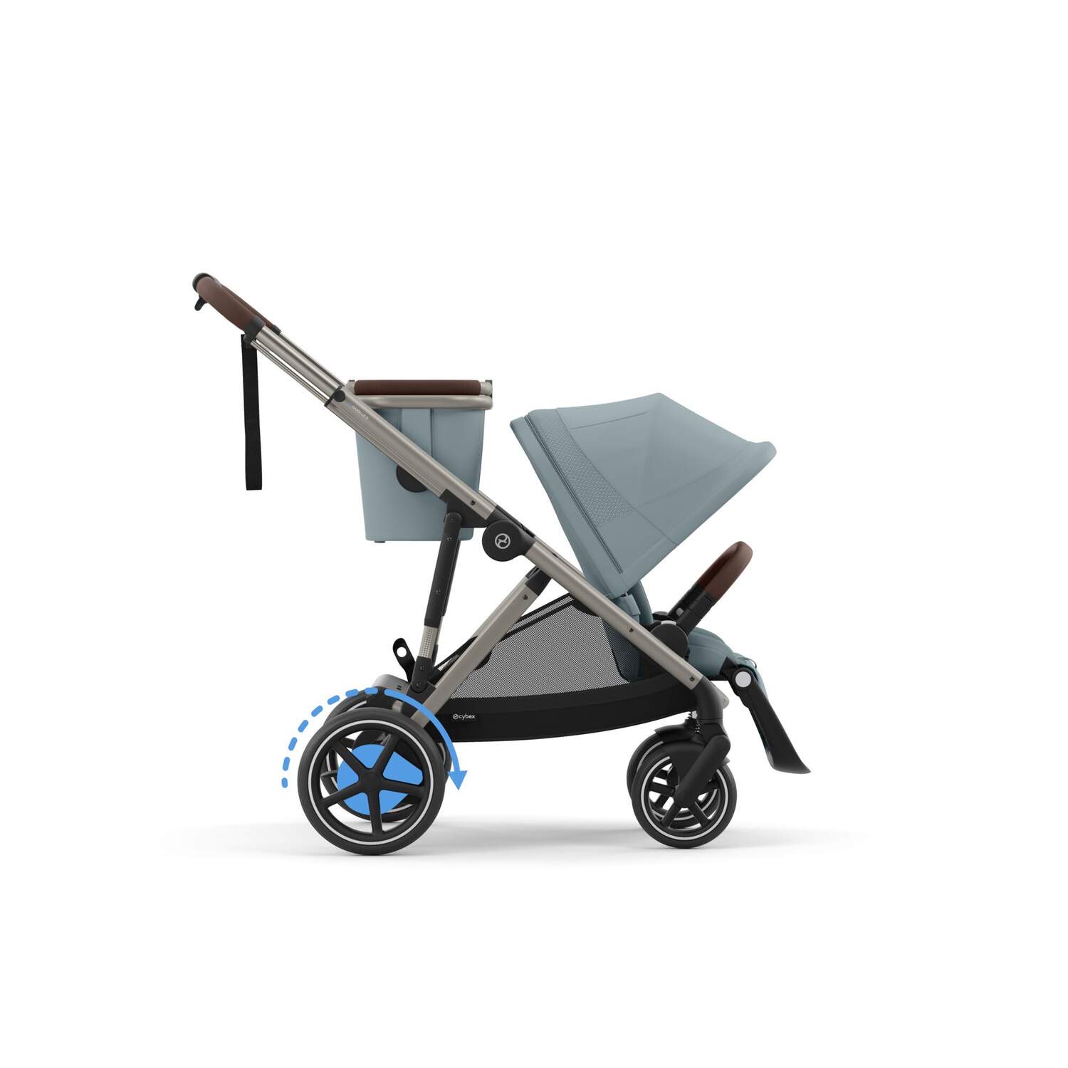 Cybex e-Gazelle S Kinderwagen Stormy Blue (Taupe Frame) Cybex e-Gazelle S Kinderwagen Stormy Blue (Taupe Frame)