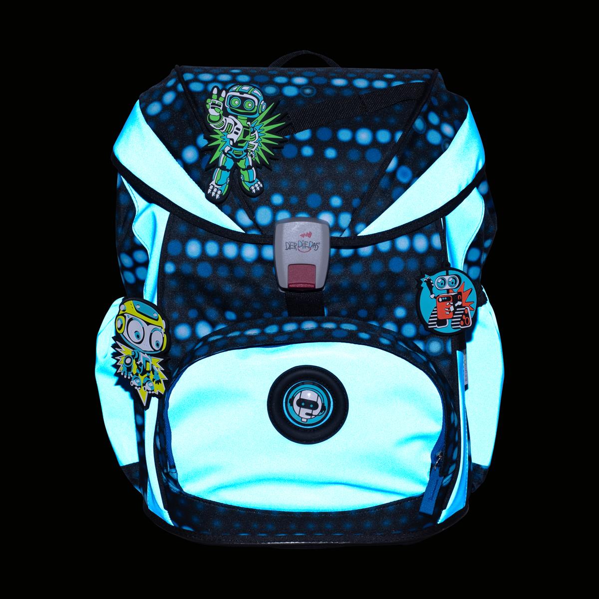 Der Die Das Schulranzen-Set Ergoflex 2025 5 tlg. Superflash Blue Robot