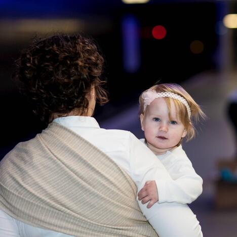 Storchenwiege Ring Sling Leo natur