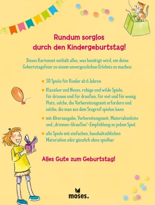 moses 50 Spiele für den Kindergeburtstag im Grundschulalter Buch