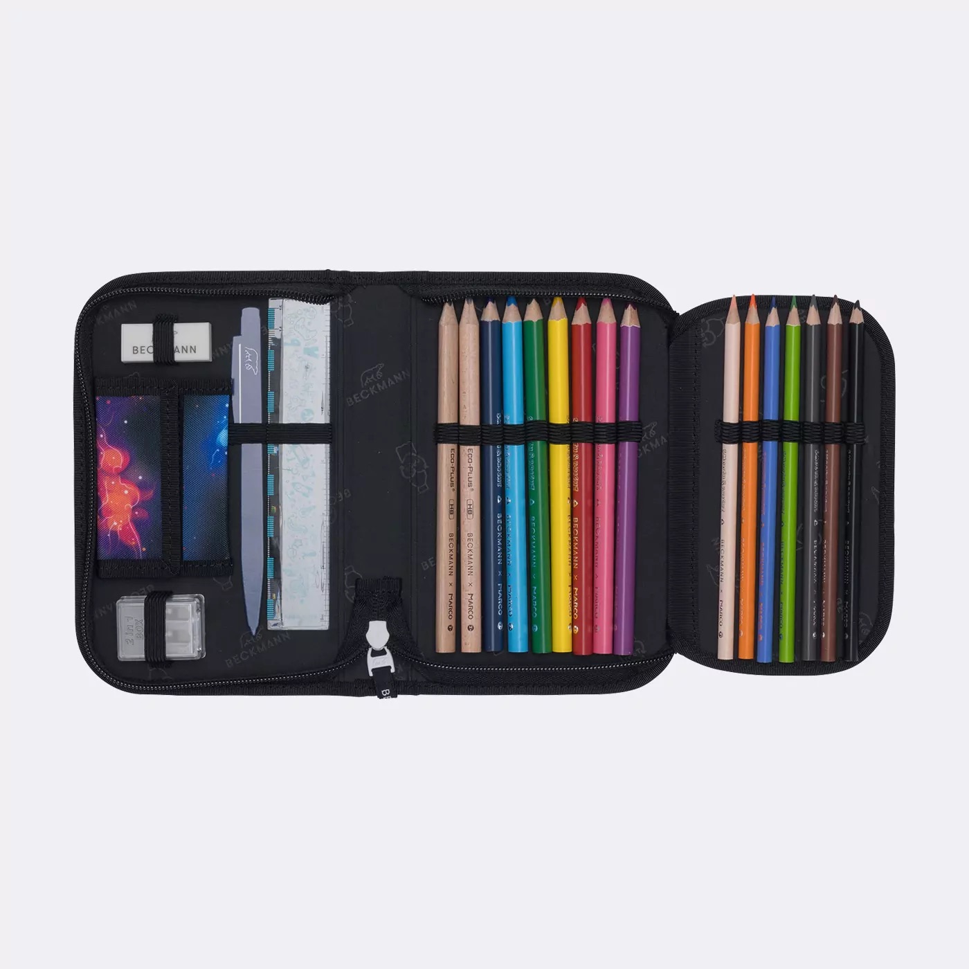 Beckmann Schulrucksack-Set Active Air FLX 6-teilig Ninja Elements