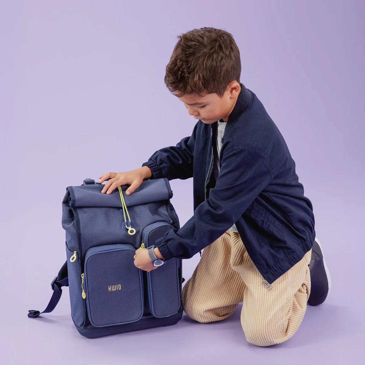 Kwio BAGG Schulranzen-Set Polar