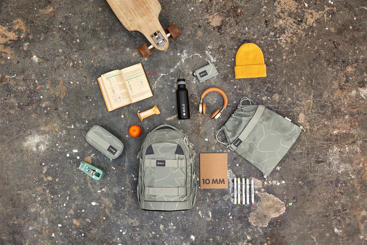 Lässig Schulrucksack BOLD Origin Curve Grün Lässig Schulrucksack BOLD Origin Curve Grün