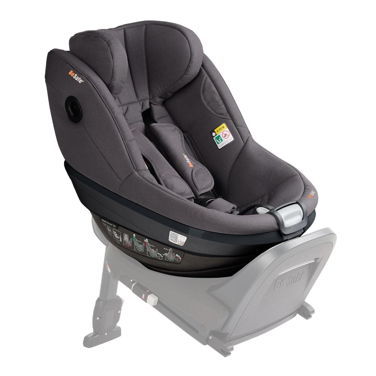BeSafe Beyond2 360 Reboarder Dark Grey Mélange