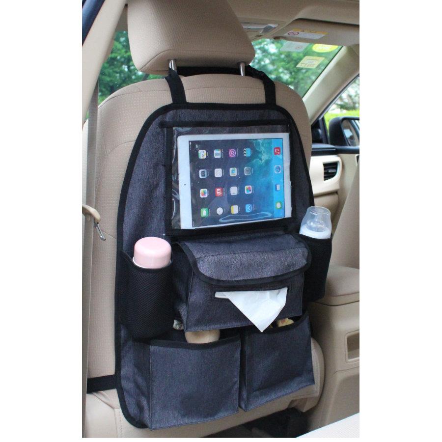 altabebe Rückenlehntasche Deluxe mit Tablet-Fach Schwarz/Grau
