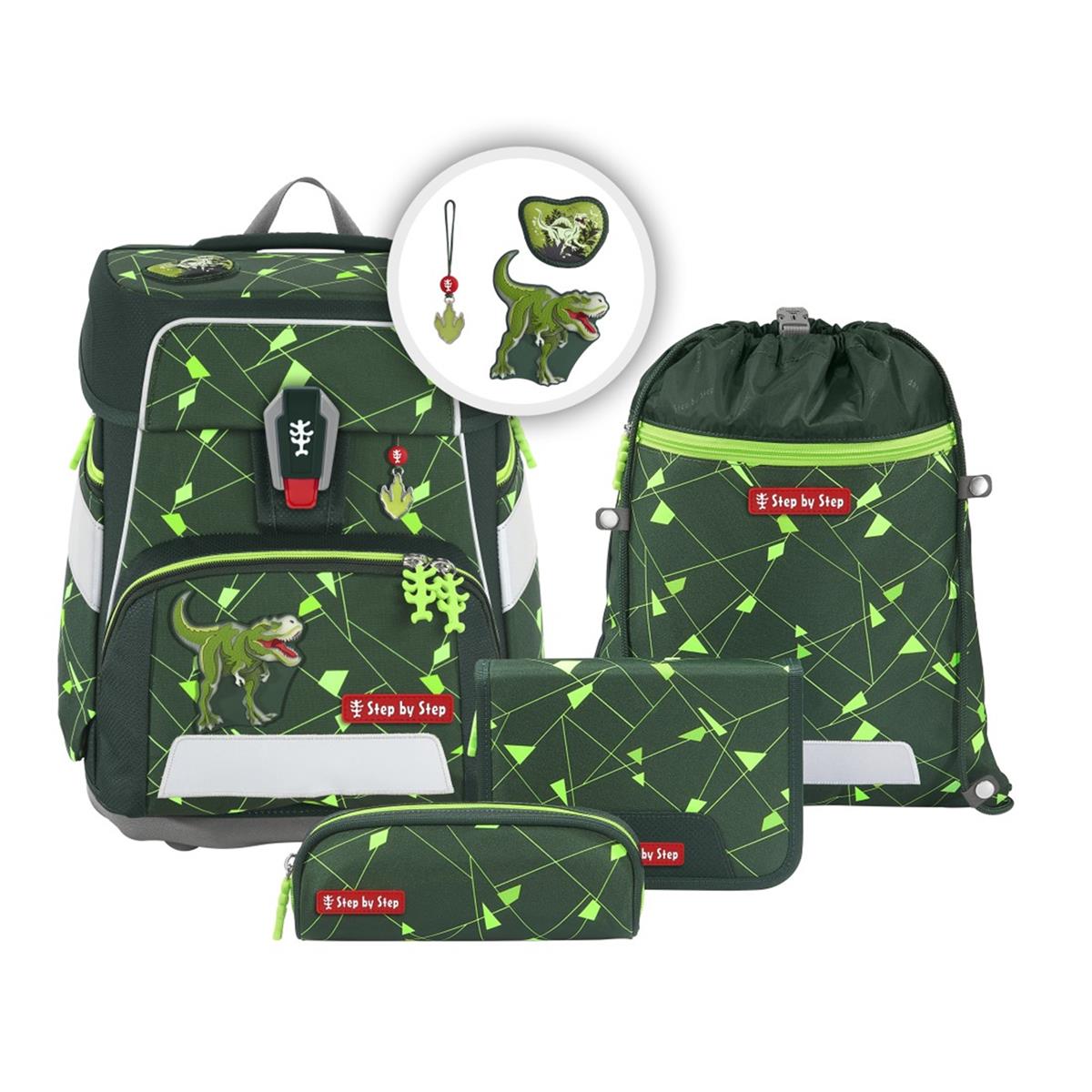 Step by Step Space Schulranzen-Set 5-tlg. Shine Dino Night Tyro