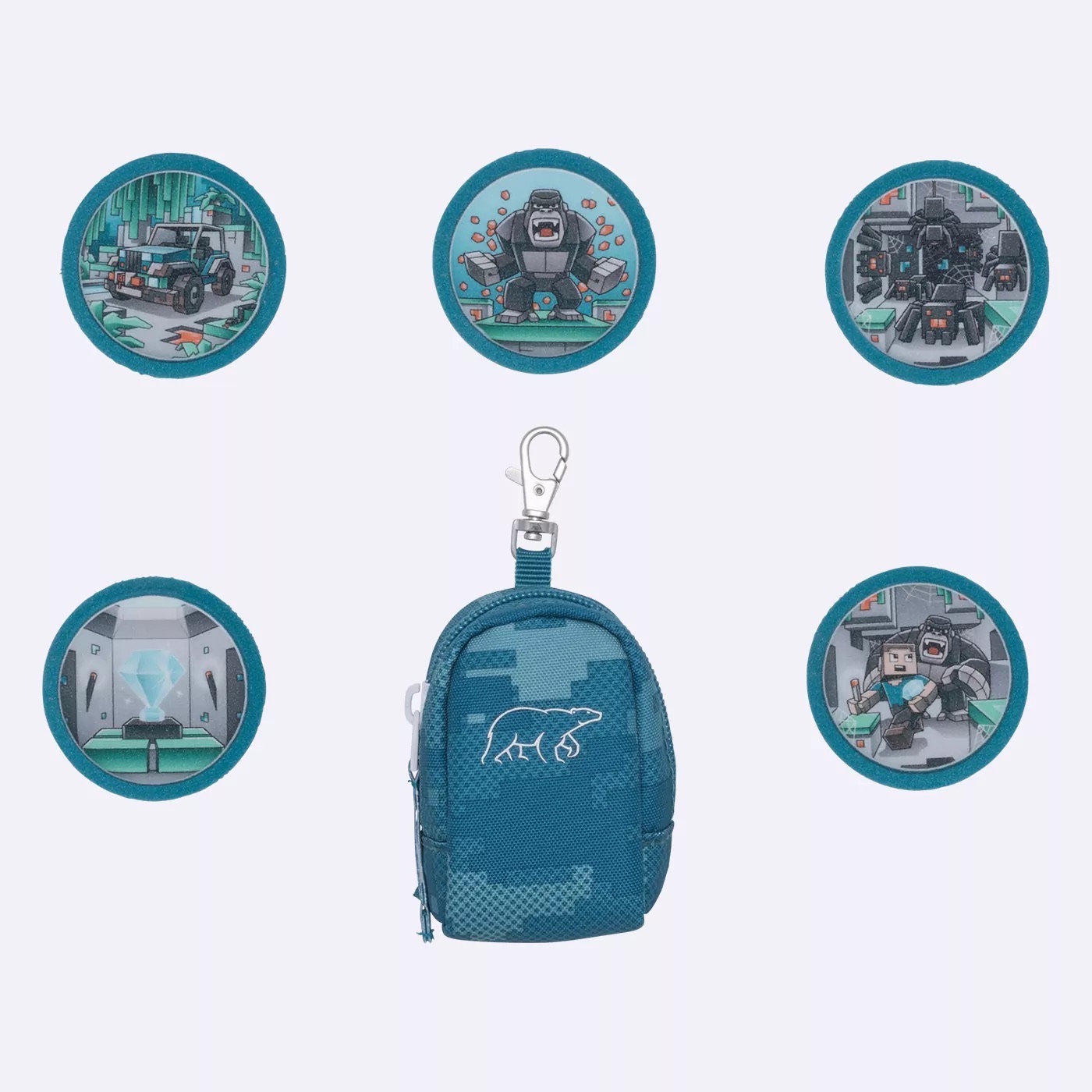 Beckmann Mini Rucksack mit Buttons (Klettis) Set Jungle Game