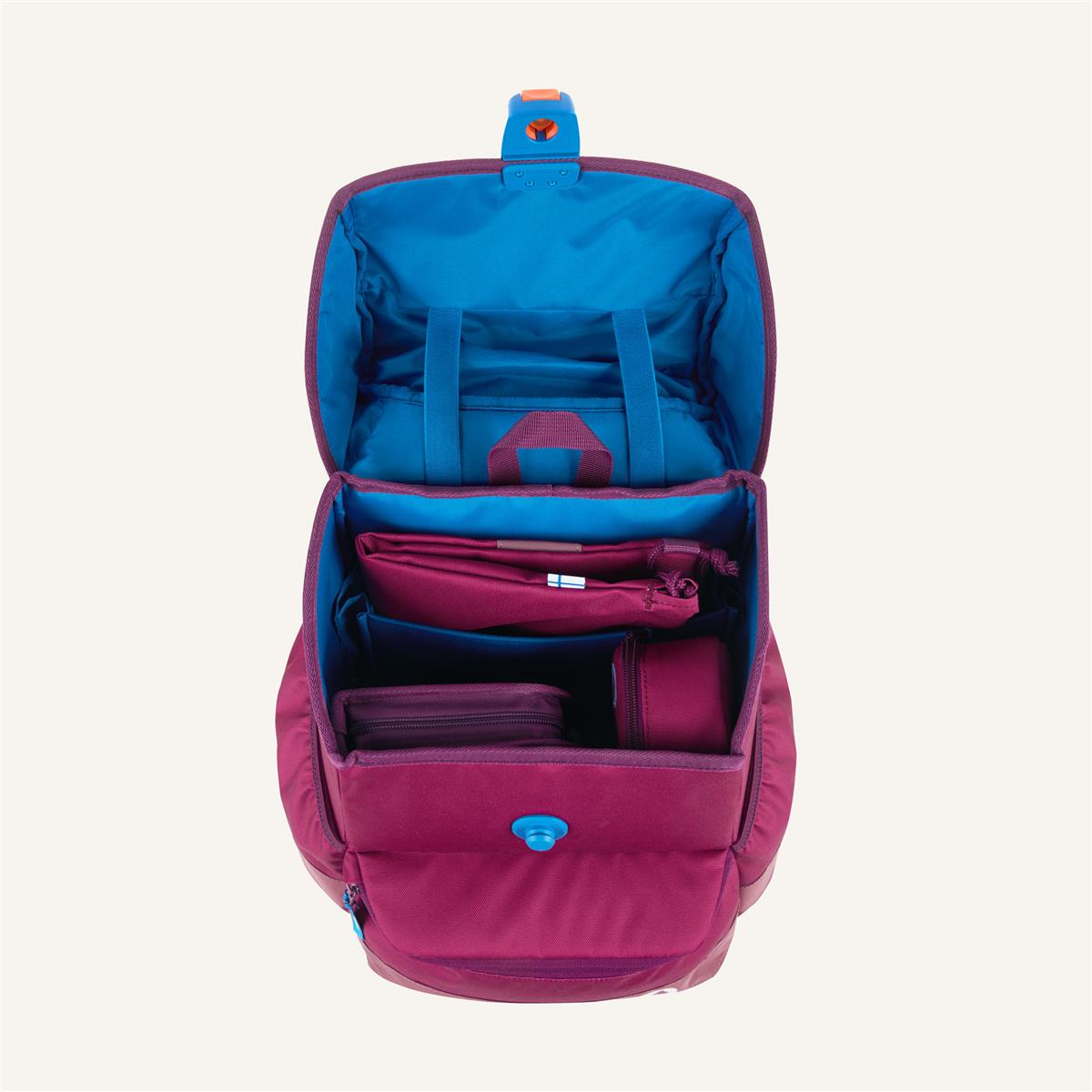 Finkid BUDDY EKO SPORT Schulranzen Set wild berry/purple