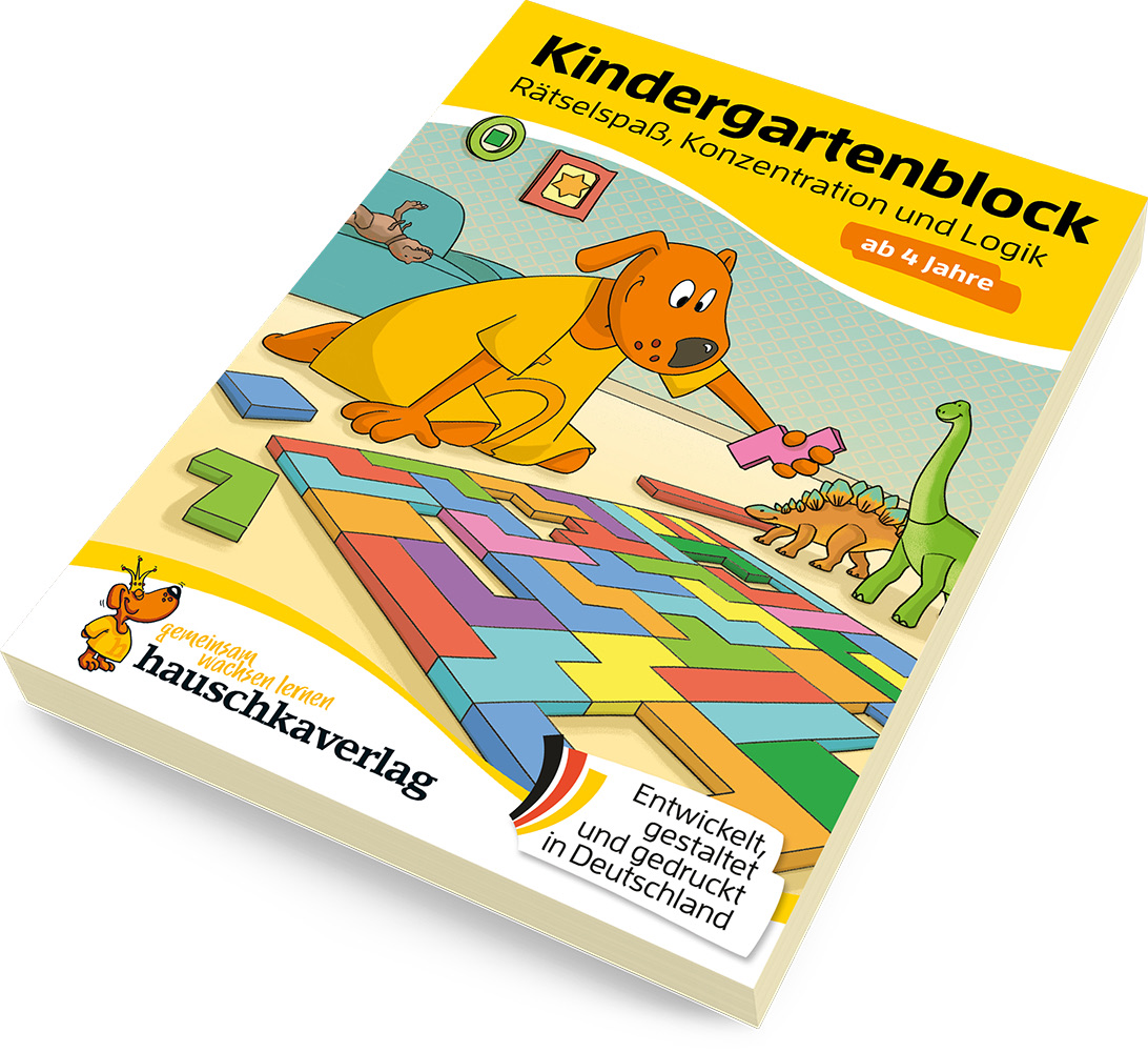 Hauschkaverlag Kindergartenblock ab 4 Jahre Rätselspaß, Konzentration und Logik