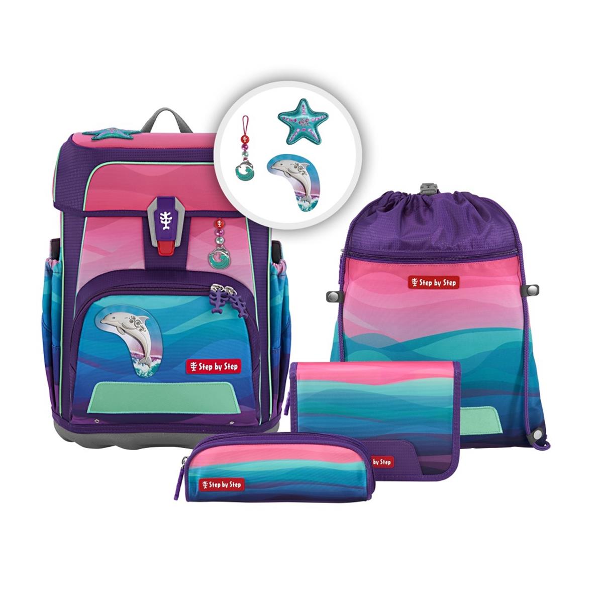 Step by Step Cloud Schulranzen-Set Limited Edition Ocean Dolphin Lana