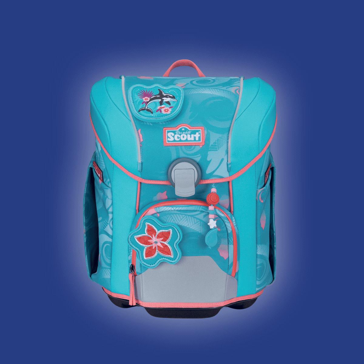 Scout Micro Schulranzen-Set 4-tlg. Safety Light Aloha