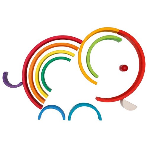 Goki Bausteine Regenbogen bunt