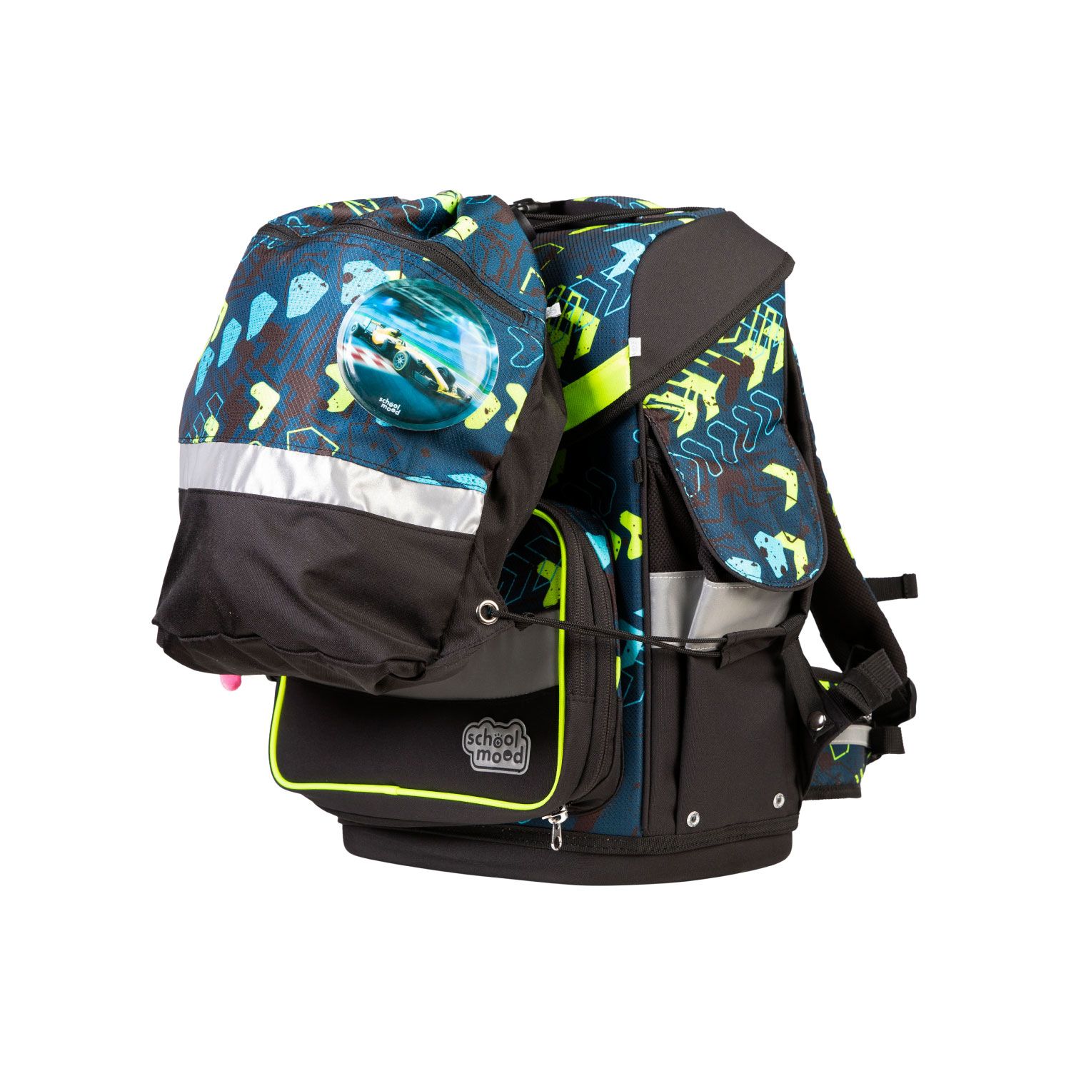 School-Mood Timeless Pro Schulranzen-Set 2025 7-tlg. Elias (Rennwagen)