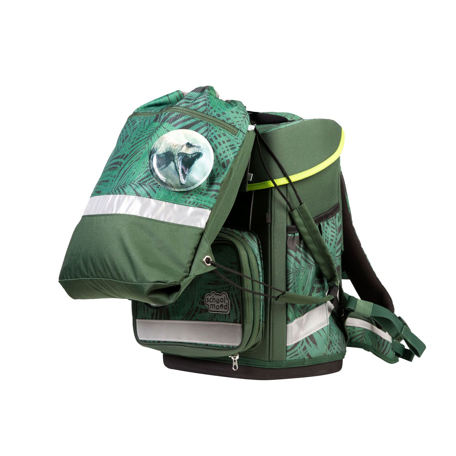 School-Mood Champion Pro Schulranzen-Set 2025/2026 7-tlg. Daniel (Dinosaurier)